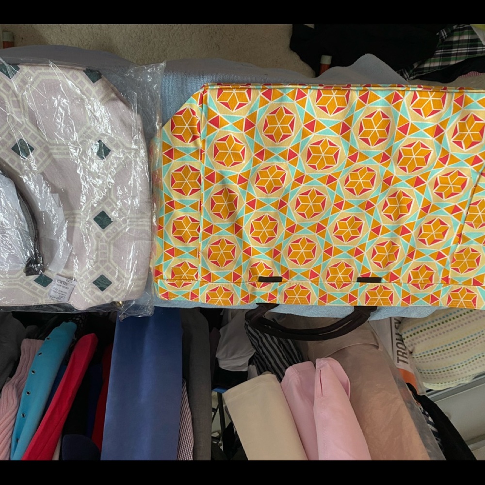 Lot of 2 Lulu Dharma canvas totes, both NWT